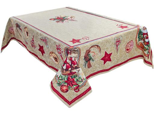 Скатертина гобеленова Lefard "Santa claus" 100x100 см (732-184) (1432200)