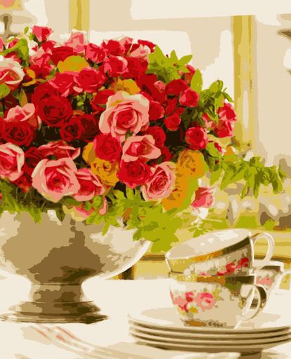 Картина за номерами Artissimo Трояндовий настрій PNX2309 50х60см (1445341)