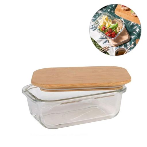 Масленка стеклянная BUTTER с бамбуковой крышкой (R32787-S) (1449953)