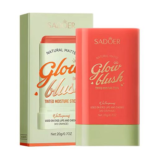 Румяна-стик для лица Sadoer Natural Matte Glow Blush Tinted Moisture Stick, 20 г