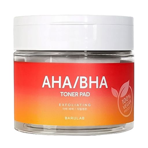 Тонизирующие пады для лица Barulab AHA/BHA Toner Pad с AHA и BHA-кислотами, 160 г