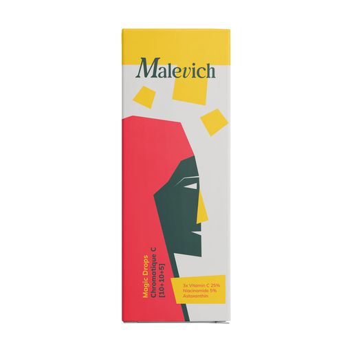 Уценка! Осветляющая сыворотка для лица Malevich Magic Drops с витамином С 25%, 28 мл