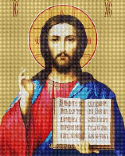 Алмазна мозаїка Brushme 40x50 см "Ісус Хрест" DBS1089 (1457341)