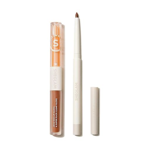 Набор для макияжа губ Sheglam Soft 90's Glam Lip Liner And Lip Duo Set, Moody Taupe Lip Set (помада-масло, 1.5 мл + карандаш, 0.28 мл)