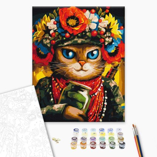 Картина по номерам Brushme 40x50см "Кошка Защитница ©Марианна Пащук" BS53082 (1457789)