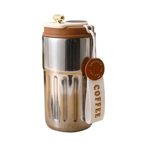 Термокружка Coffee с датчиком температуры 500 мл коричневая (1458974)