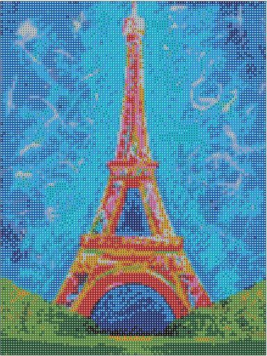 Алмазна мозаїка Ейфелева вежа 30 * 40см Santi (954064) (1462375)