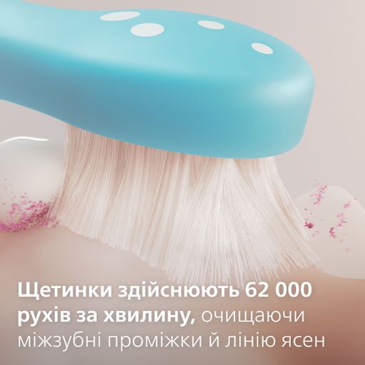 Дитяча електрична зубна щітка PHILIPS Sonicare For Kids HX6352/11 зелена, від 3 років, 1 шт