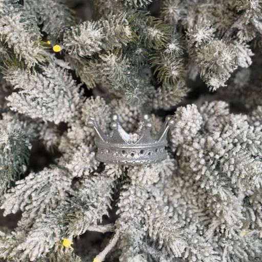 Елочная игрушка MIS LT Корона 8х8х3,5 см серебряный (1468177)