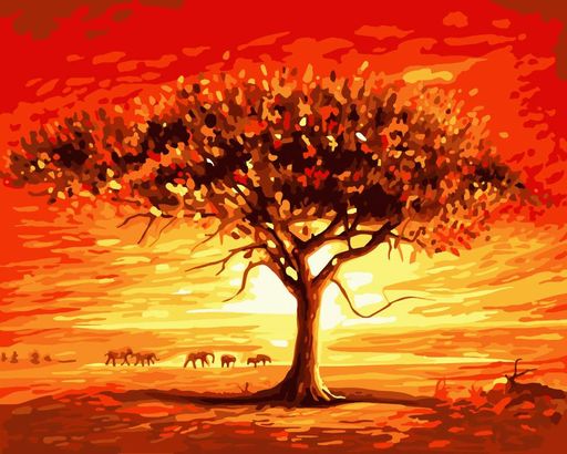 Картина по номерам. Art Craft "Золотое солнце Африки" 40*50 см 10507-AC (1472881)