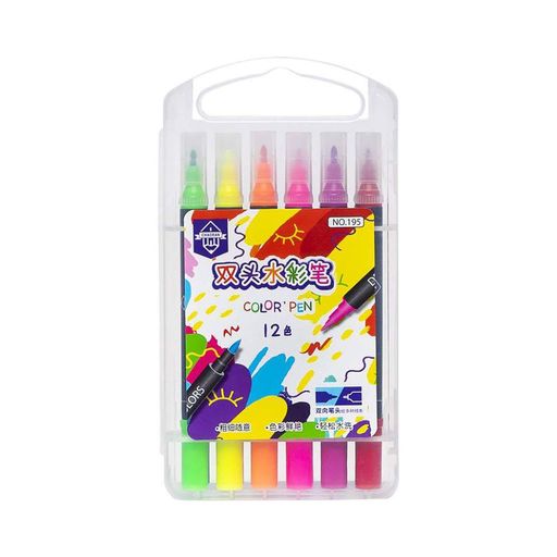 Дитячі Фломастери "Двосторонній" COLOR-IT 195-12 12 кольорів (1477406)