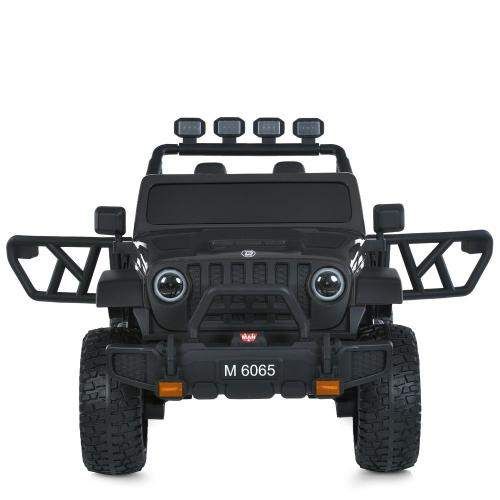 Детский электромобиль Bambi Racer Джип M 6065EBLR-2 черный, 24V7Ah, 2 двигателя 200W, 2 места (1481985)