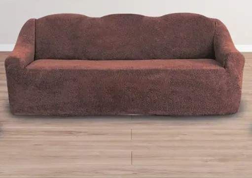 Чехол на трехместный диван плюшевый Venera "Sofa soft" 301 Шоколадный (1483085)
