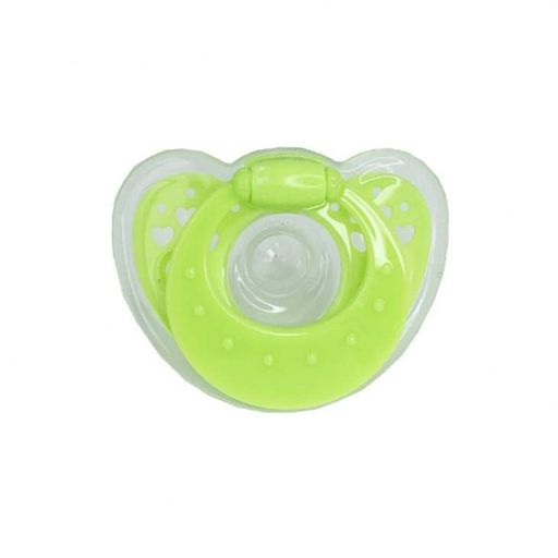 Салатове серце силіконова пустушка MGZ-0517(Green) кругла Mega Zayka Дитяча (1483714)