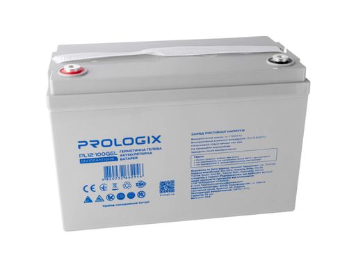 Аккумуляторная батарея Prologix GEL 12V 100Ah T14 для ИБП, герметична гелевая свинцово-кислотная, White (PL12-100GEL) (1484904)