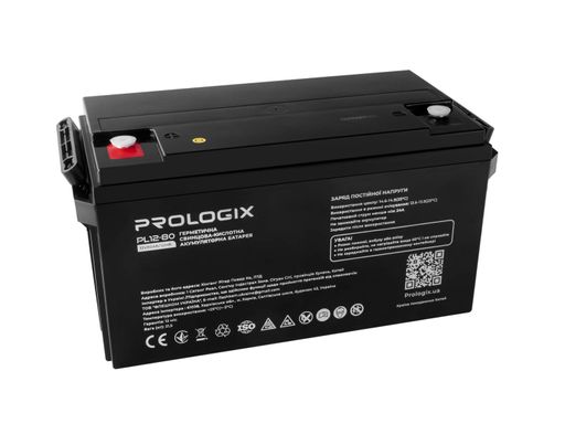 Аккумуляторная батарея для ИБП Prologix AGM 12V 80Ah F11, герметична свинцово-кислотная, Black (PL12-80) (1484906)