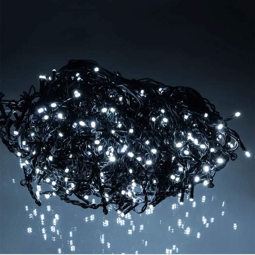 Гірлянда Бахрома вулична 600 LED 36 м чорний провід, білий Garlando 36МBW (1487219)