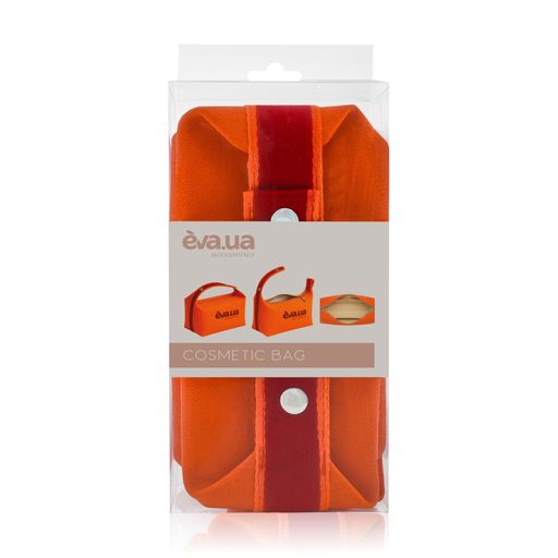 Косметичка EVA.UA оранжевая, размер S, 19.5*12*12 см