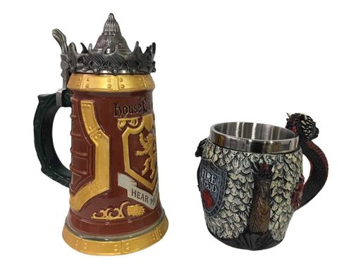 Подарунковий набір Кухоль Game Of Thrones House Lannister і Кухоль Fire And Blood Targaryen 3D Будинок Таргарієн (код: SKU-1380314016) (1489285)