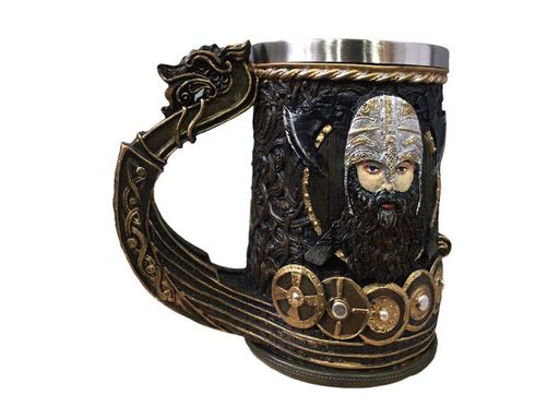 Кухоль Чашка Гра Престолів Дракар Вікінг Танард Stark Targaryen 3D Пивний кухоль "Danegeld Tankard" (код: SKU-1501239091) (1489827)