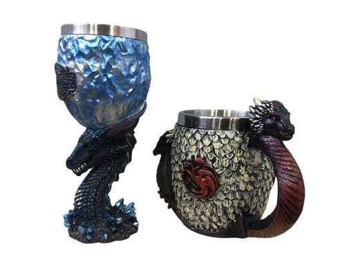 Подарунковий набір Чашка Келих 3D Гра Престолів Game Of Thrones Fire and Blood Будинок Таргарієн (код: SKU-1501239096) (1489831)