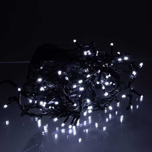 Гирлянда Бахрома уличная 105 LED 6 м от сети черная нить, белый Garlando 6МBW (1490101)