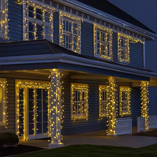 Гирлянда Нить уличная 500 LED 50 м черная, желтый Garlando CF500L50MBY (1490103)