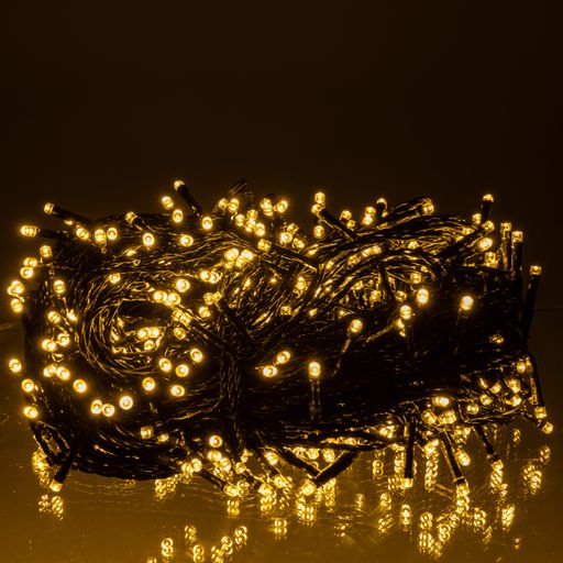 Гирлянда Нить уличная 500 LED 50 м черная, желтый Garlando CF500L50MBY (1490103)