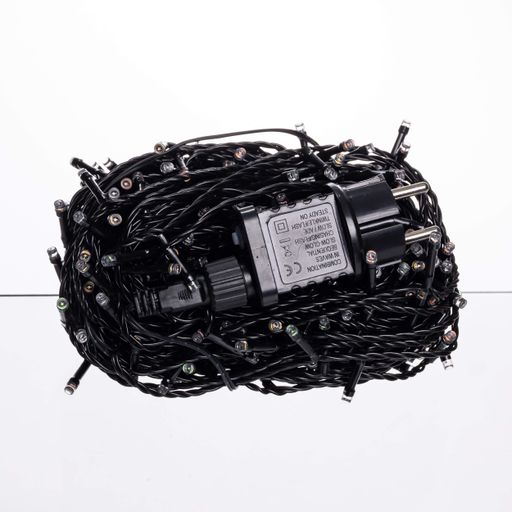 Гирлянда Нитка уличная 300 LED 30 м от сети черная нить, мультиколор GarlandoPro 300L30MBML (1490130)