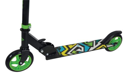 Міський самокат Schildkröt City Scooter RunAbout 145mm Black/Green чорно-зелений Уні Max:60 кг (1490386)