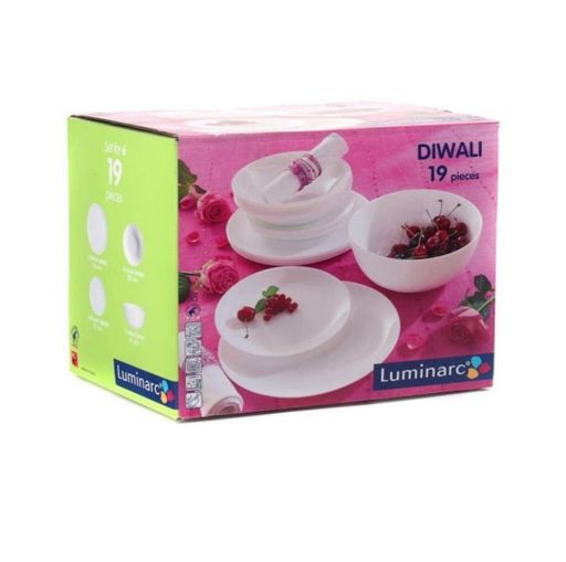 Сервиз столовый Diwali 19 предметов Luminarc H5869 стеклокерамика (1494050)