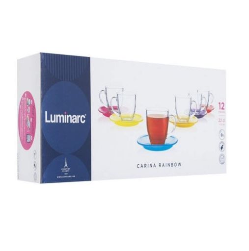 Сервиз чайный Carina Rainbow 12 предметов Luminarc N4217 стекло (1494052)