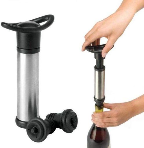 Помпа для вина Vacuum Wine Saver с 2 пробками, вакуумный насос для закупоривания бутылки (1494211)