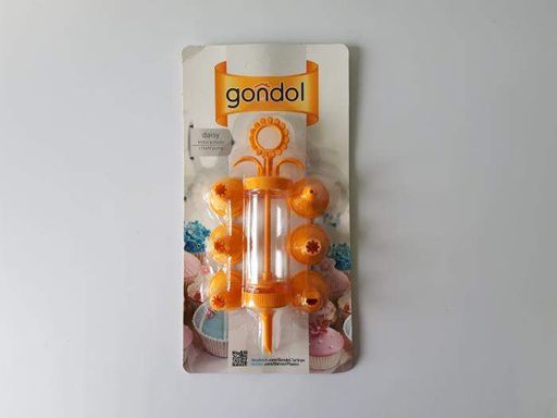 Кондитерский шприц с насадками для крема 7 штук пластиковых Gondol Шприц кондитера пластиковый L 23 cm (1501034)