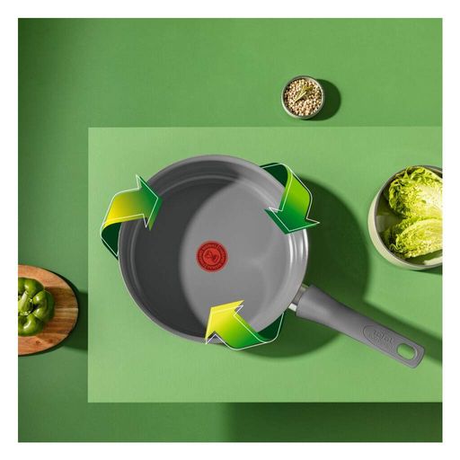 Сотейник Tefal Renewal, 24см, алюміній, бакеліт, скло, сірий (m451614) (1504853)