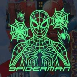 Детская пижама для мальчиков Марвел Человек Паук SPIDERMAN MARVEL | светится в темноте | короткий рукав | 5 года рост 104-110см | цвет синий (1505576)