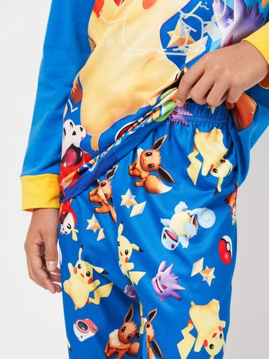 Дитяча піжама для хлопців покемон Пікачу pokemon Pikachu 2 | світиться у темряві | 10 роки зріст 134-140см | колір синій (1505632)