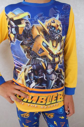 Детская пижама для мальчиков Трансформеры | Transformers BumbleBee | светится в темноте | 3 года рост 96-104см | цвет синий, жёлтый (1505652)