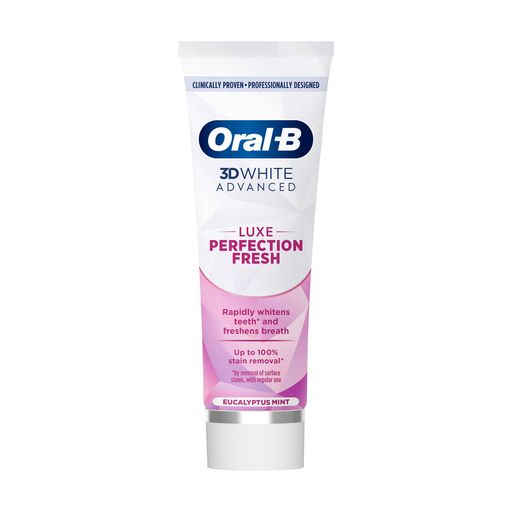 Зубная паста Oral-B 3D White Advanced Luxe Perfection Свежесть мяты и эвкалипта, 75 мл
