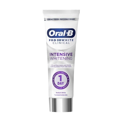 Зубная паста Oral-B Pro-3D White Clinical Intensive Whitening Сияющая белизна, 75 мл
