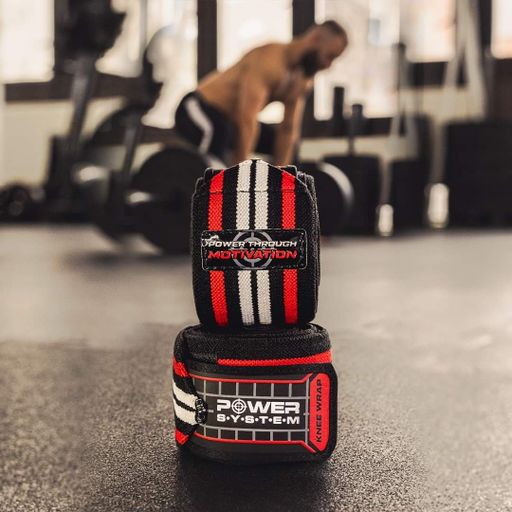 Бинти на коліна Power System PS-3700 Knee Wraps Red/Black (пара) (1508790)