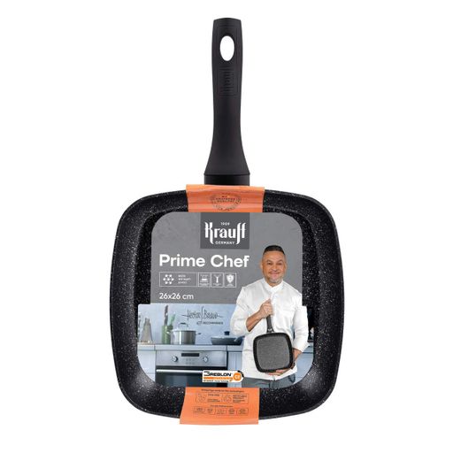 Набор сковородок Wok Ø28см и гриль 26см Prime Chef Krauff + ПОДАРОК: Крышка стеклянная Krauff (1508792)