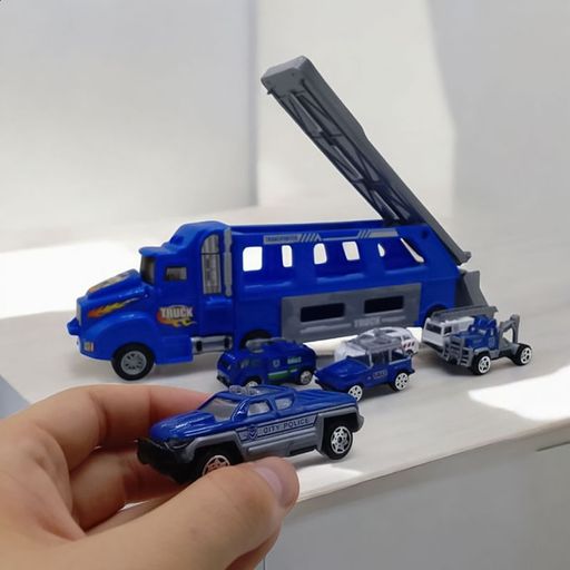 Дитяча іграшка YG Toys Автовоз із запуском, з металевими машинками, в коробці, від 3 років (LH516)