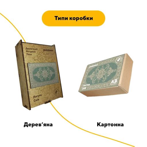 Дерев'яний фігурний пазл Килим Лагуна, А5, Картонна коробка 35 елементів (1518740)