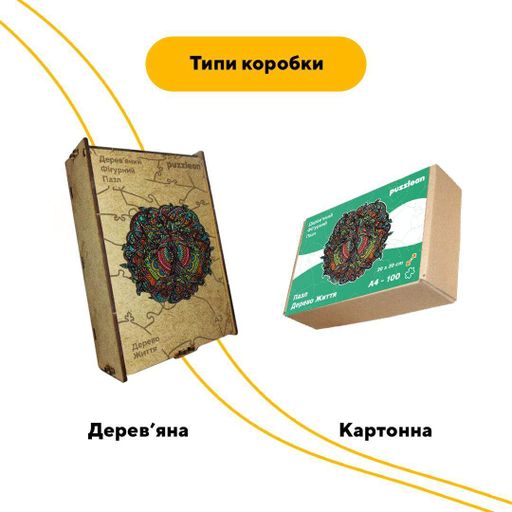 Пазл дерев'яний Дерево Життя, А5, Картонна коробка 35 елементів (1519348)
