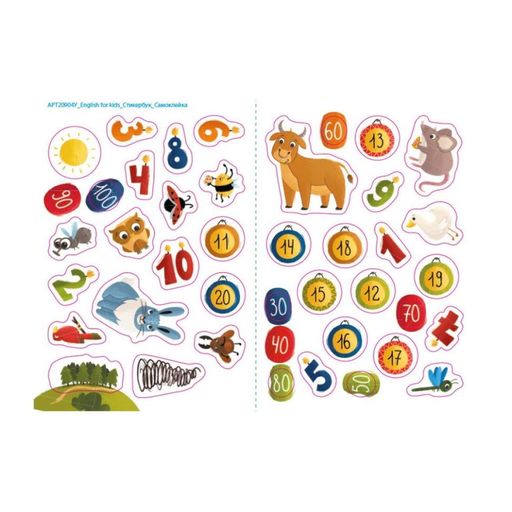 Обучающая тетрадь English for kids: My Funny ABC Sticker Book 20904 с наклейками (1519440)