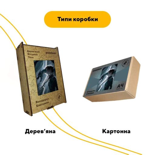 Дерев'яний фігурний пазл Володарка Блискавки, А1, Картонна коробка 500+ елементів (1519576)