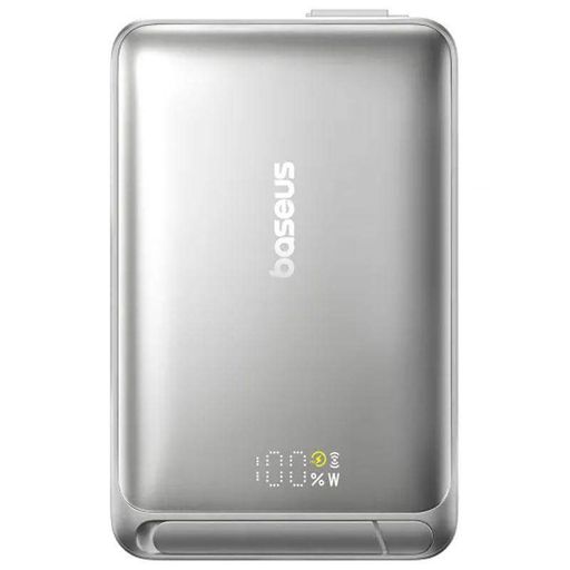 Портативний ЗП Power Bank Baseus Nomos Qi2 Kickstand OS with Cable 45W з БЗП 10000 mAh (P10078800) (1519626)