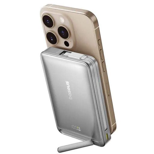 Портативний ЗП Power Bank Baseus Nomos Qi2 Kickstand OS with Cable 45W з БЗП 10000 mAh (P10078800) (1519626)