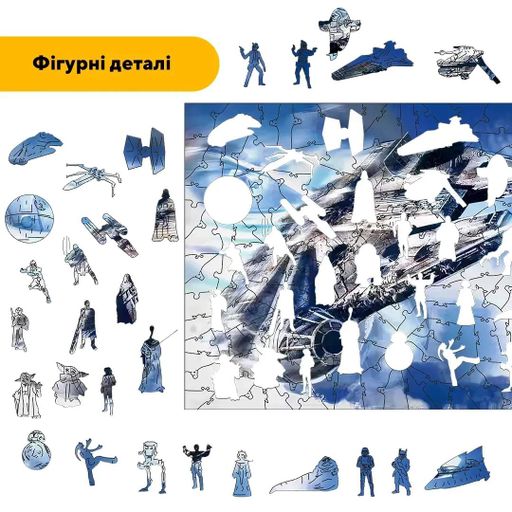 Дерев'яний фігурний пазл Прорив Соколу, А4, Картонна коробка 100 елементів (1519714)